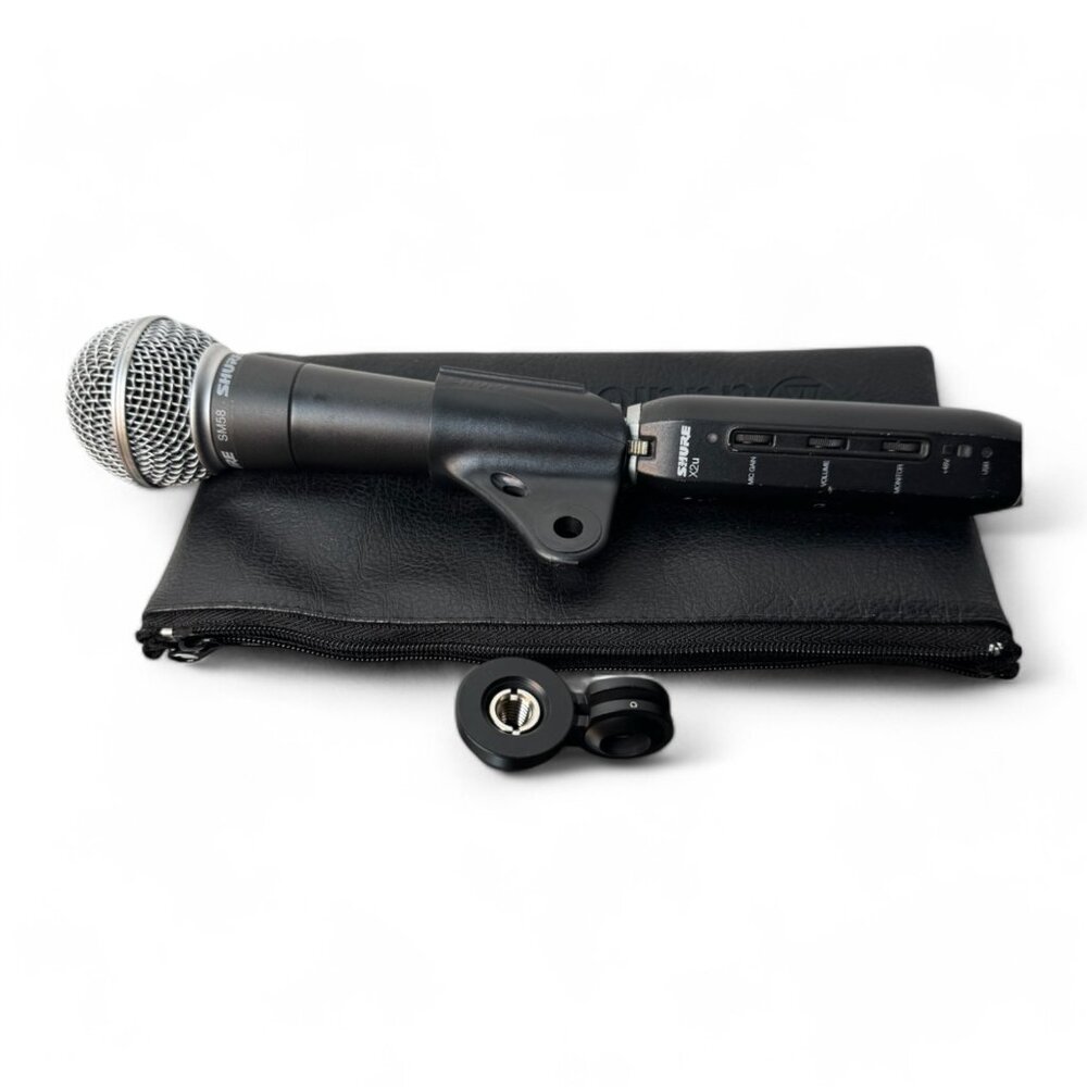 Shure SM58 Microphone with X2U USB Adapter Bundle (Includes Stand Mount, Pouch &